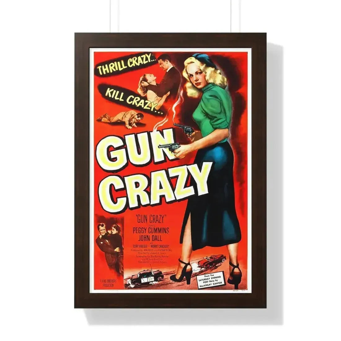 GUN CRAZY (DEADLY IS THE FEMALE) 1950 - Framed Movie Poster - The Sticker Space
