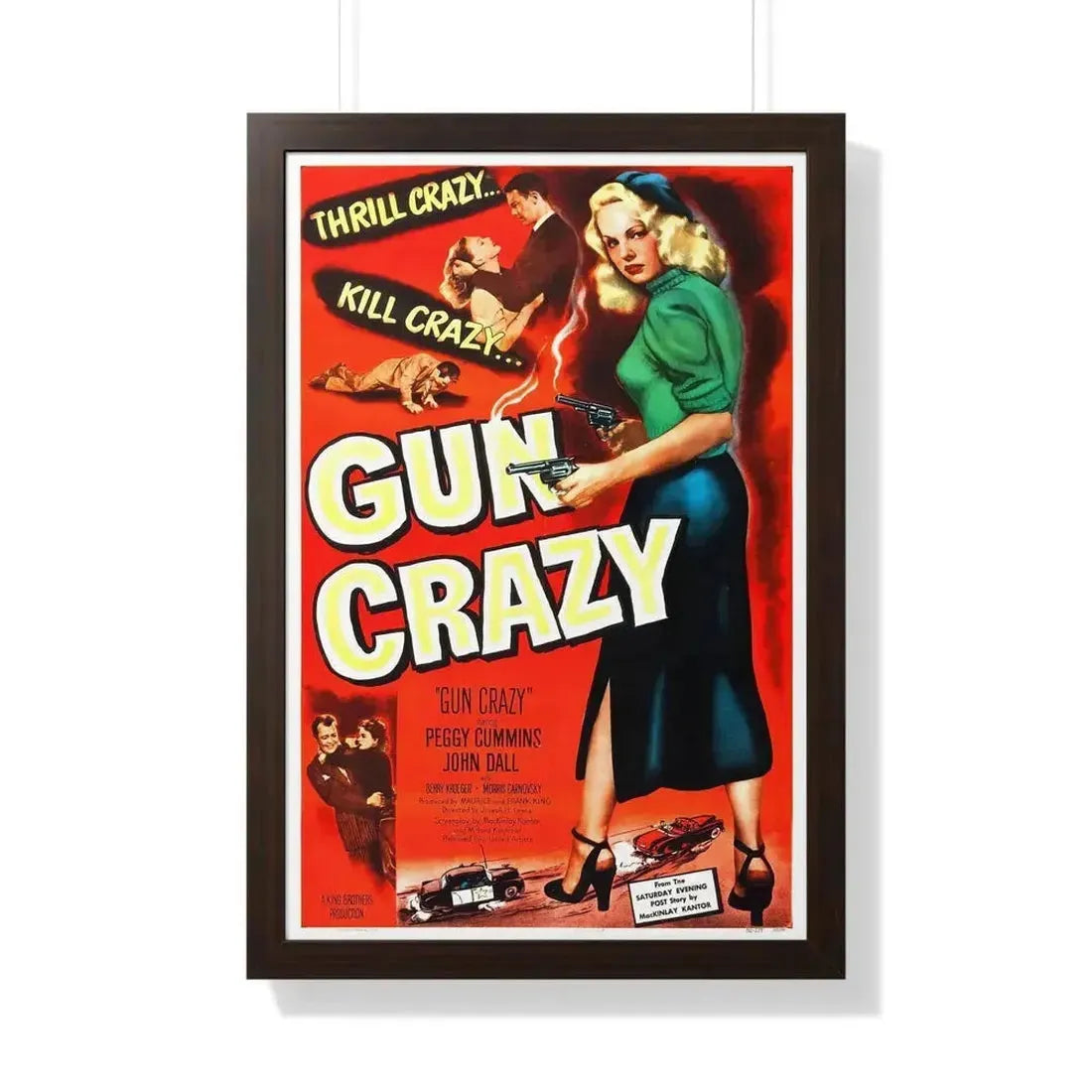 GUN CRAZY (DEADLY IS THE FEMALE) 1950 - Framed Movie Poster - The Sticker Space