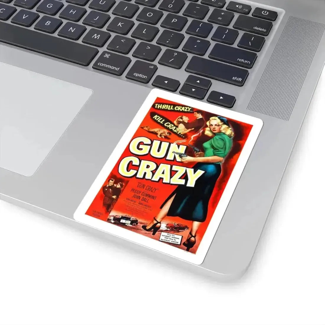 GUN CRAZY (DEADLY IS THE FEMALE) 1950 Movie Poster - STICKER Vinyl Kiss-Cut Decal - The Sticker Space