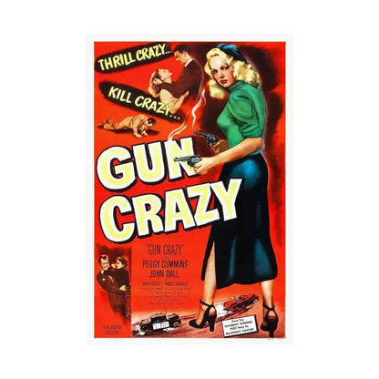 GUN CRAZY (DEADLY IS THE FEMALE) 1950 - Paper Movie Poster - The Sticker Space