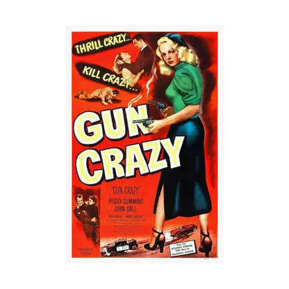 GUN CRAZY (DEADLY IS THE FEMALE) 1950 - Paper Movie Poster - The Sticker Space