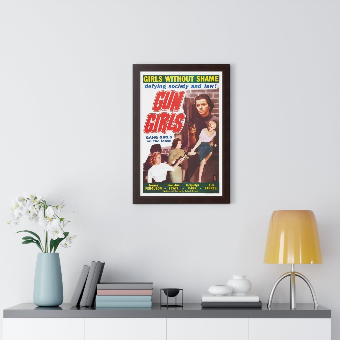 GUN GIRLS 1957 - Framed Movie Poster-The Sticker Space