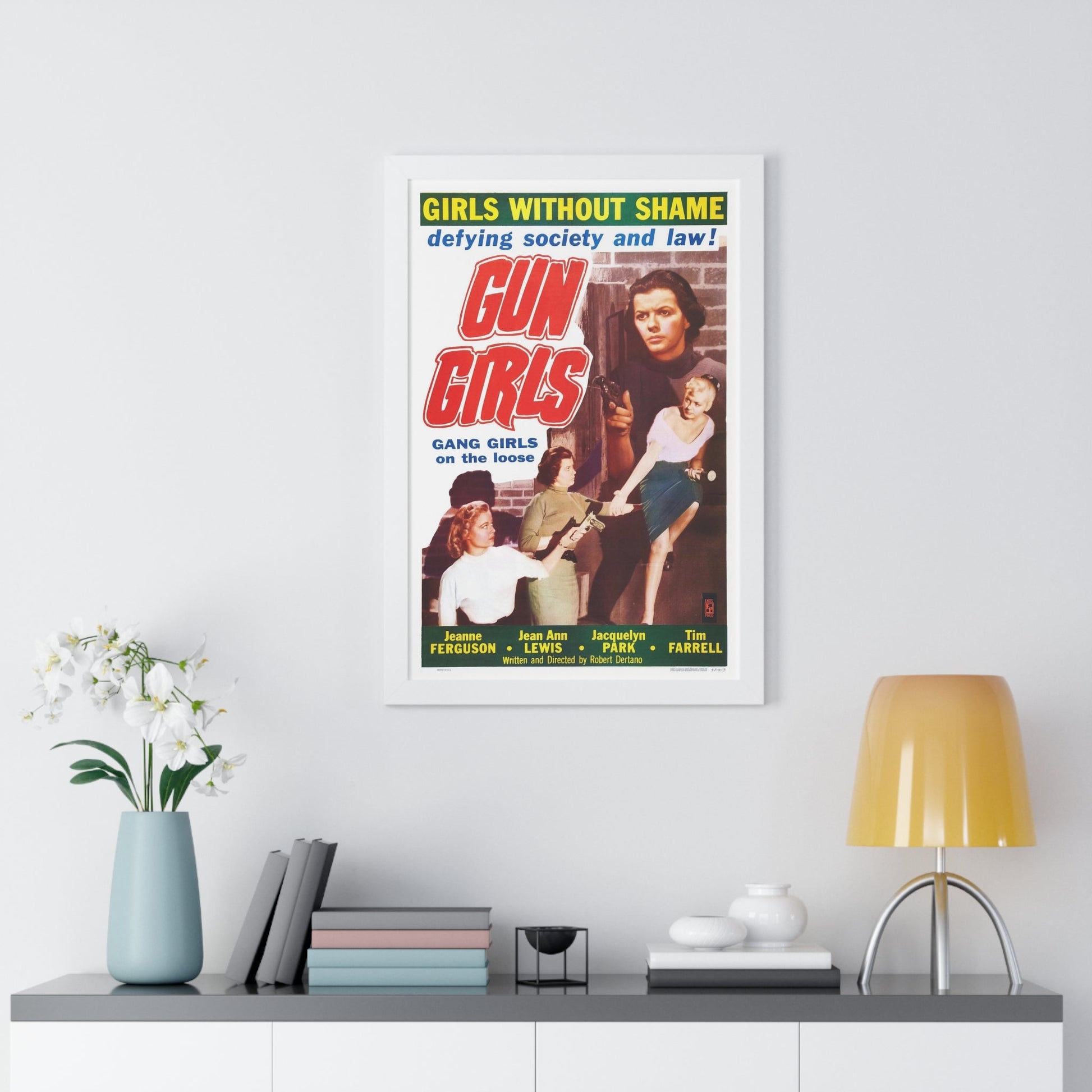 GUN GIRLS 1957 - Framed Movie Poster-The Sticker Space