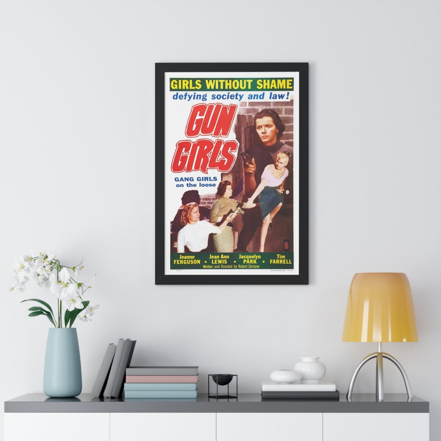 GUN GIRLS 1957 - Framed Movie Poster-The Sticker Space