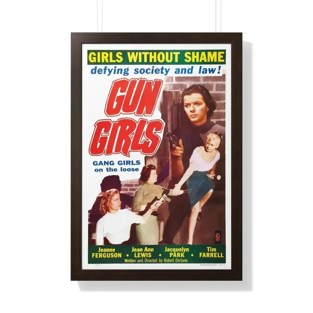 GUN GIRLS 1957 - Framed Movie Poster - The Sticker Space