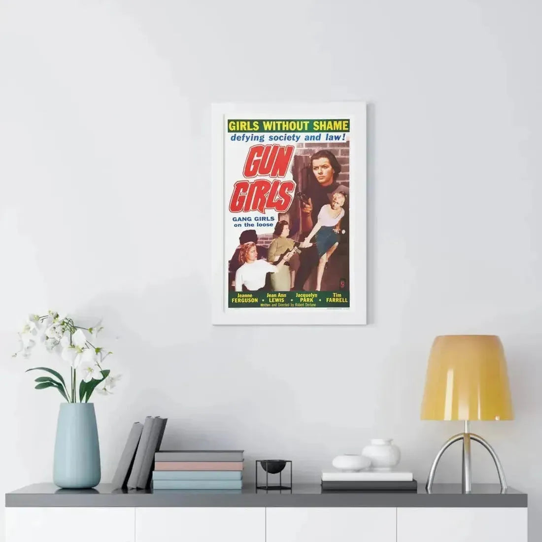 GUN GIRLS 1957 - Framed Movie Poster - The Sticker Space