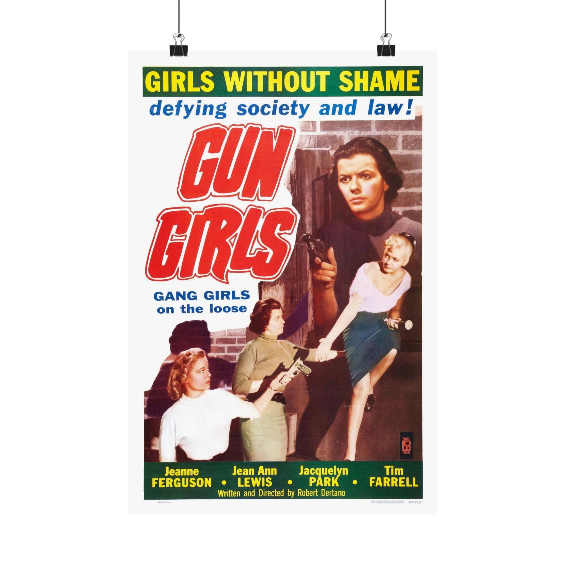 GUN GIRLS 1957 - Paper Movie Poster-12″ x 18″-The Sticker Space