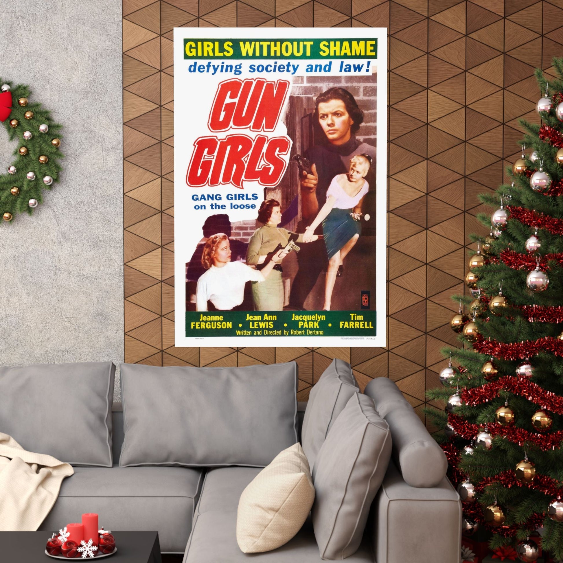 GUN GIRLS 1957 - Paper Movie Poster-The Sticker Space