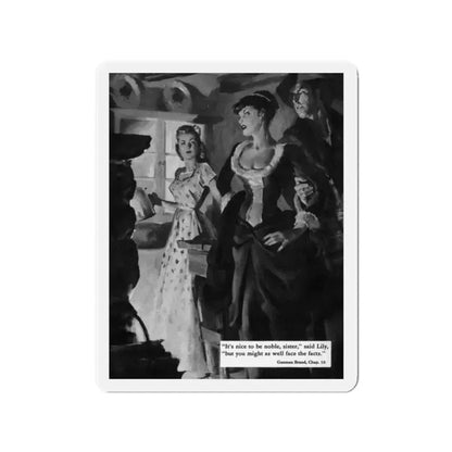 Gunman Brand, Zane Grey's Western, October 1951 (Magazine Illustration) Refrigerator Magnet 2 Inch Die-Cut - The Sticker Space