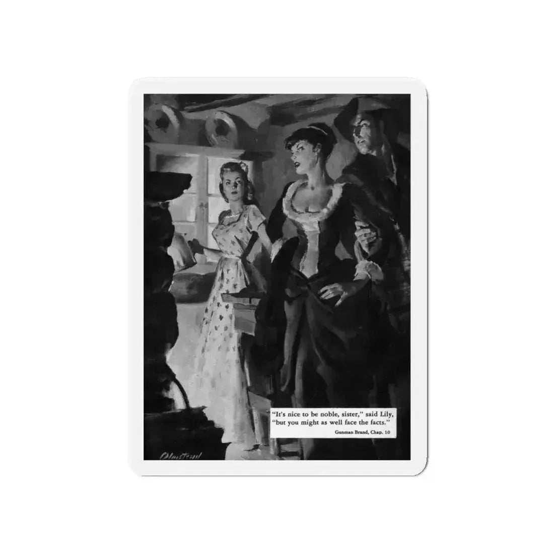 Gunman Brand, Zane Grey's Western, October 1951 (Magazine Illustration) Refrigerator Magnet - The Sticker Space