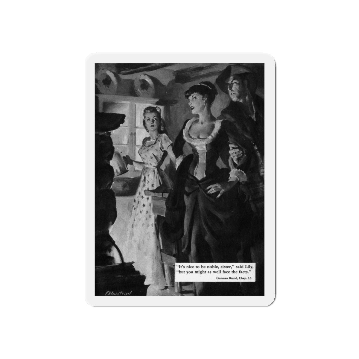 Gunman Brand, Zane Grey's Western, October 1951 (Magazine Illustration) Refrigerator Magnet