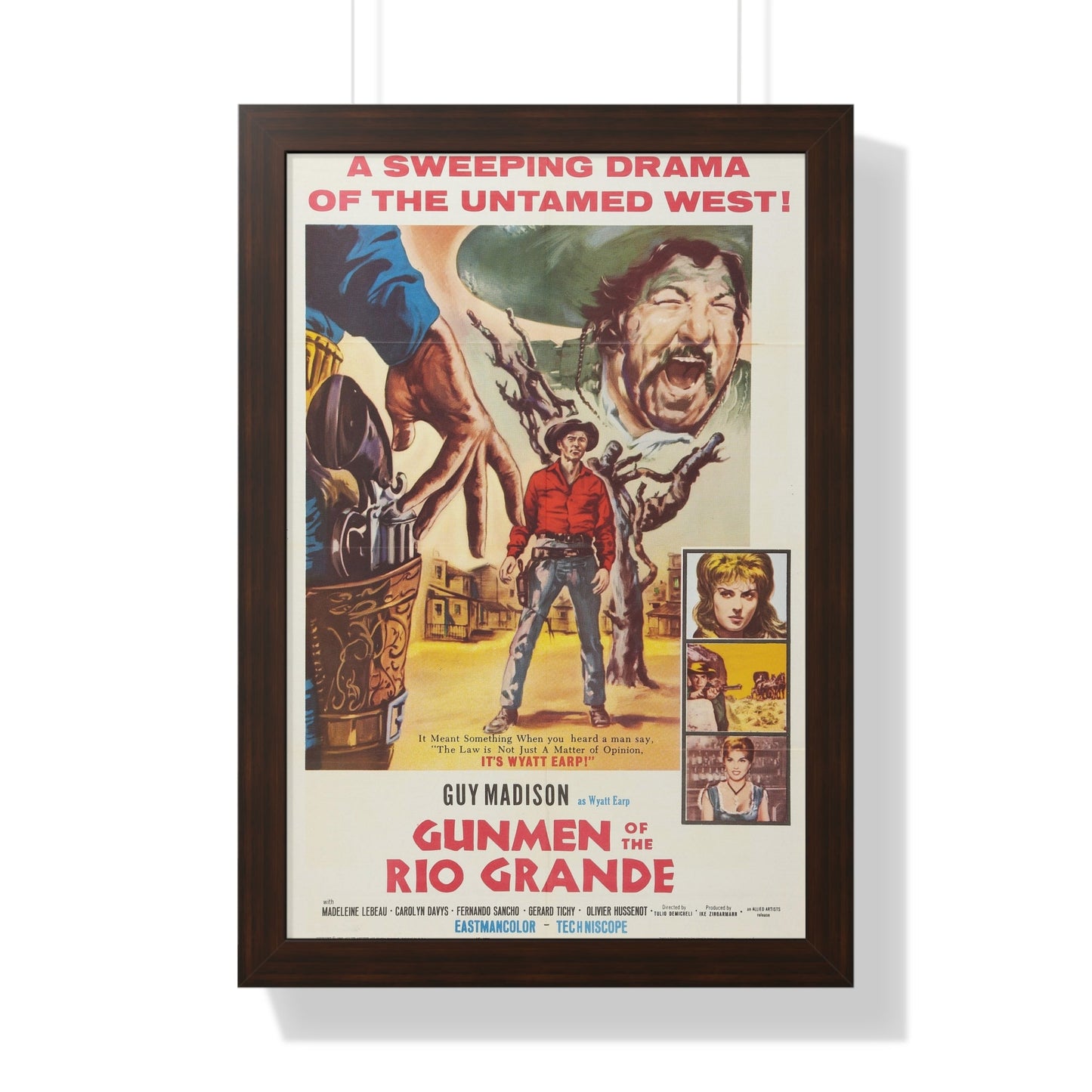 GUNMEN OF THE RIO GRANDE 1964 - Framed Movie Poster-16″ x 24″-The Sticker Space