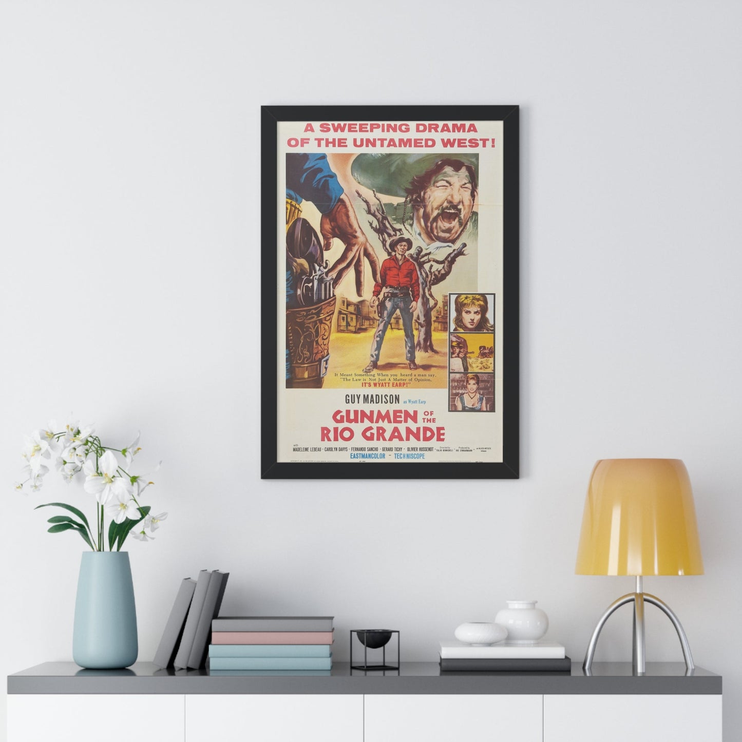 GUNMEN OF THE RIO GRANDE 1964 - Framed Movie Poster-The Sticker Space