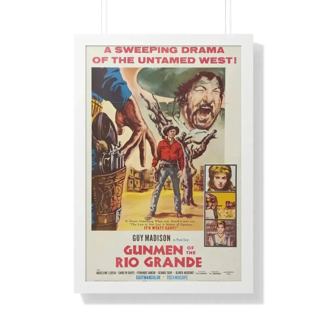 GUNMEN OF THE RIO GRANDE 1964 - Framed Movie Poster - The Sticker Space