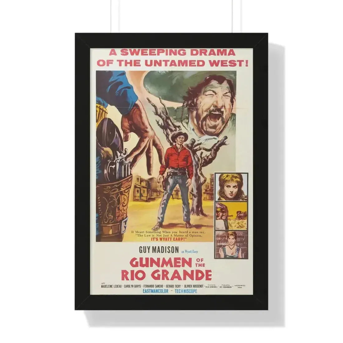 GUNMEN OF THE RIO GRANDE 1964 - Framed Movie Poster - The Sticker Space