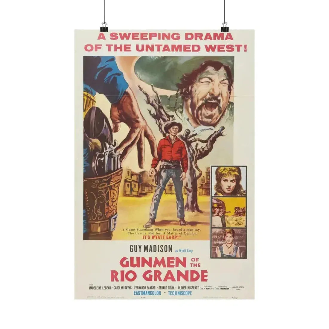 GUNMEN OF THE RIO GRANDE 1964 - Paper Movie Poster 16″ x 24″ Matte - The Sticker Space