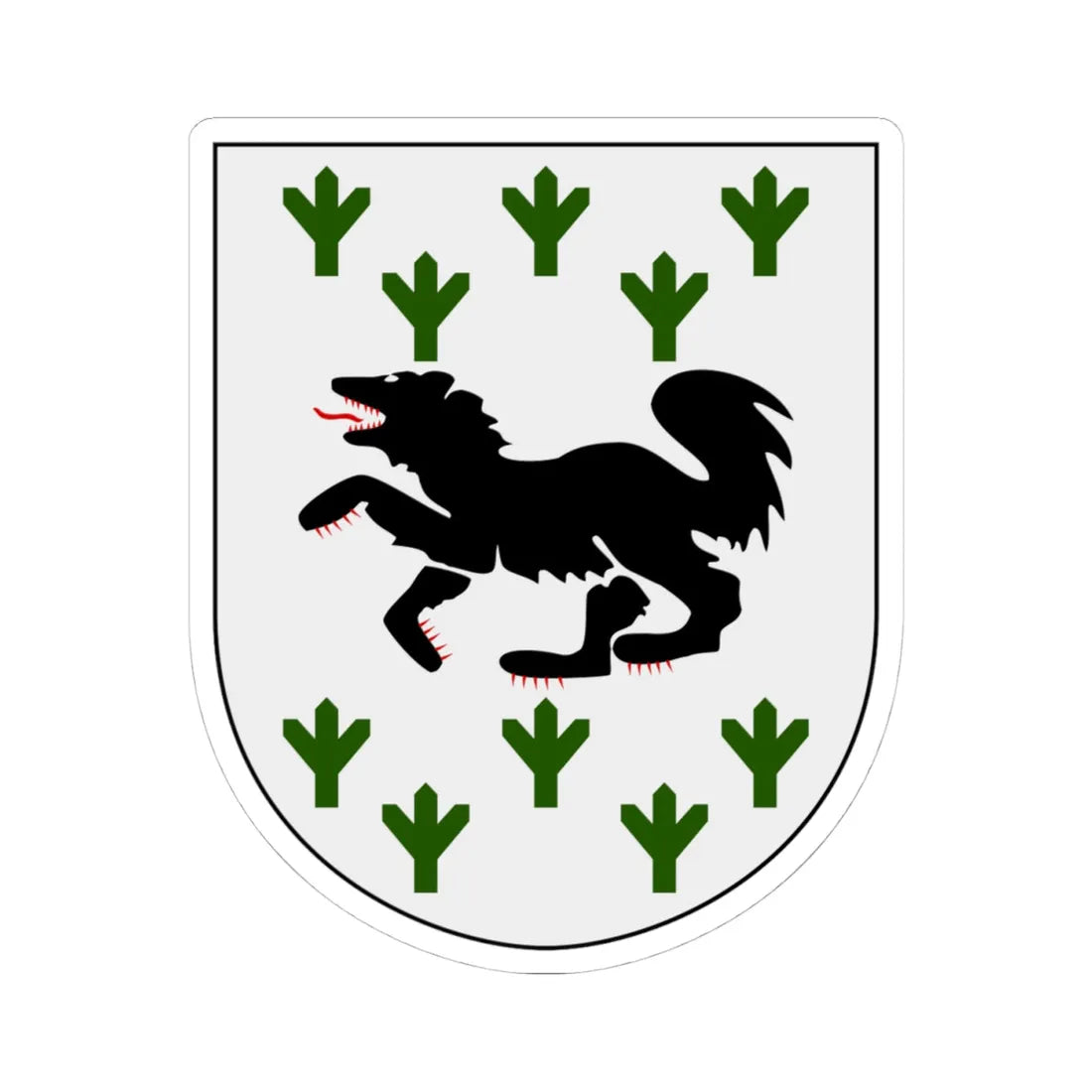 Gunnarskogs vapen (Sweden) (Coat of Arms) STICKER Vinyl Kiss-Cut Decal 4 Inch White - The Sticker Space