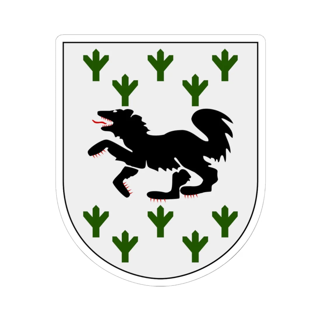 Gunnarskogs vapen (Sweden) (Coat of Arms) STICKER Vinyl Kiss-Cut Decal 6 Inch White - The Sticker Space