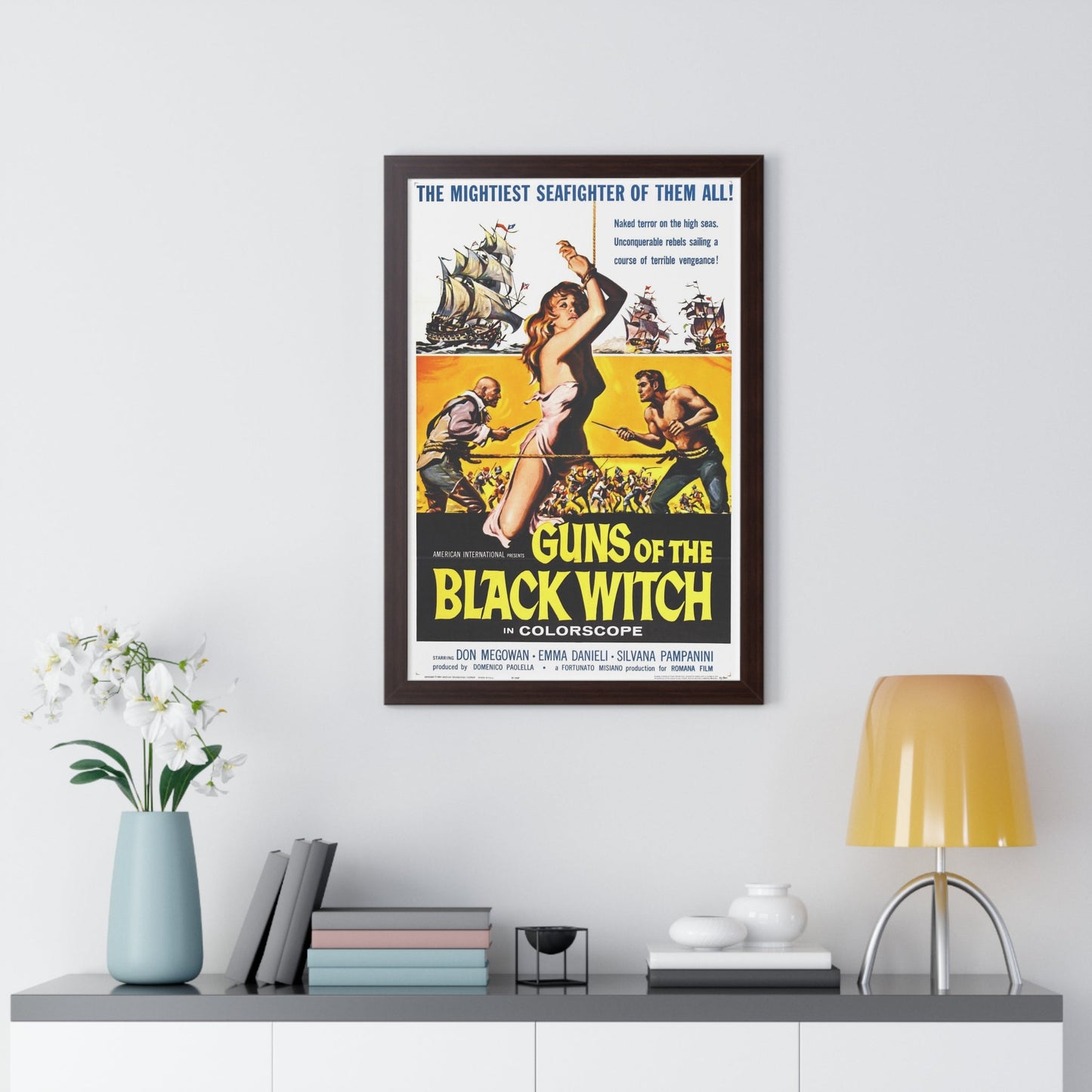 GUNS OF THE BLACK WITCH 1961 - Framed Movie Poster-The Sticker Space