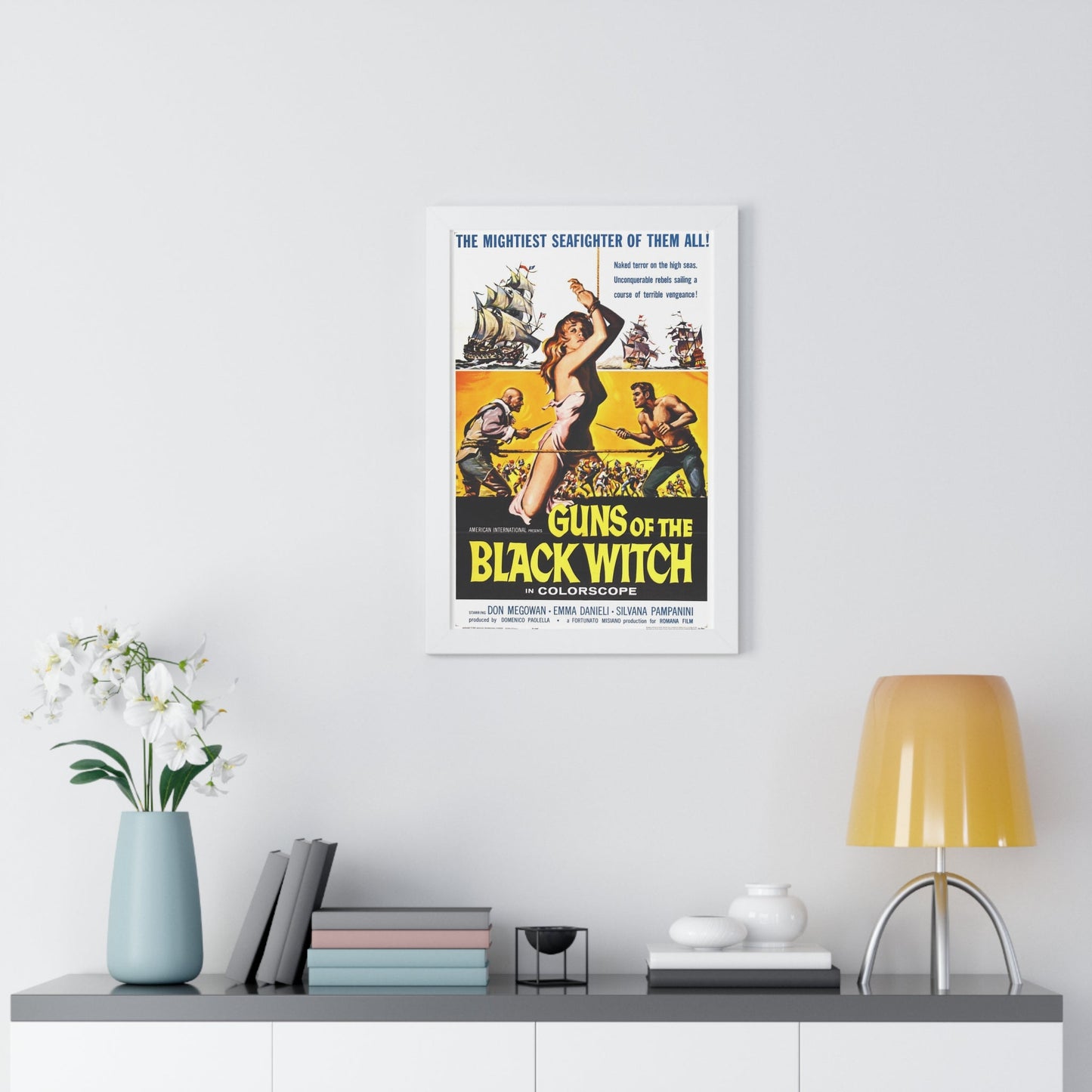 GUNS OF THE BLACK WITCH 1961 - Framed Movie Poster-The Sticker Space