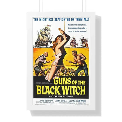 GUNS OF THE BLACK WITCH 1961 - Framed Movie Poster 16″ x 24″ White - The Sticker Space