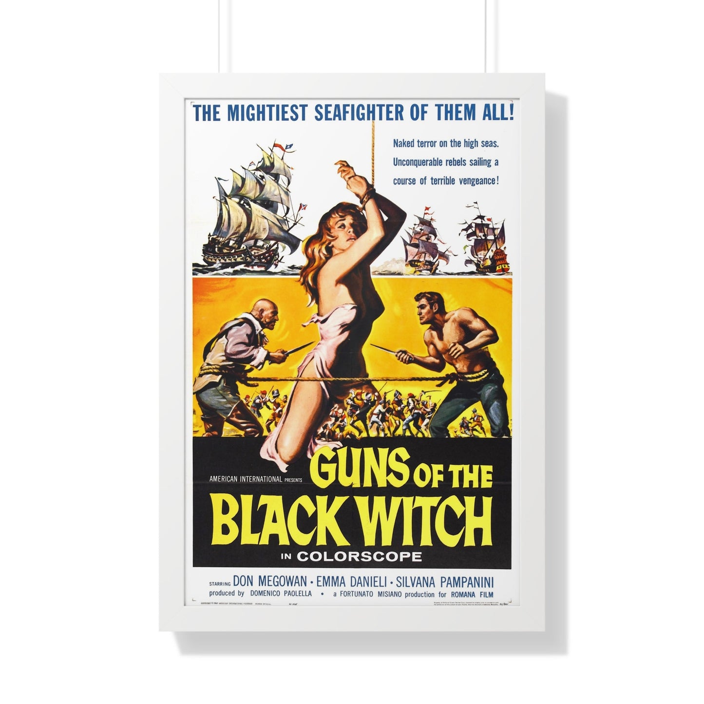 GUNS OF THE BLACK WITCH 1961 - Framed Movie Poster-20" x 30"-The Sticker Space