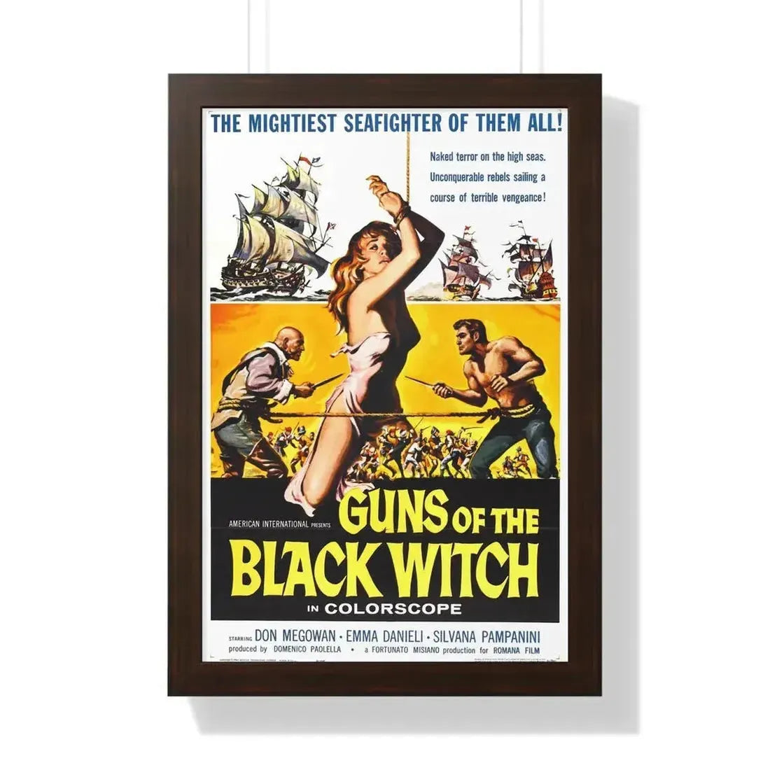 GUNS OF THE BLACK WITCH 1961 - Framed Movie Poster - The Sticker Space