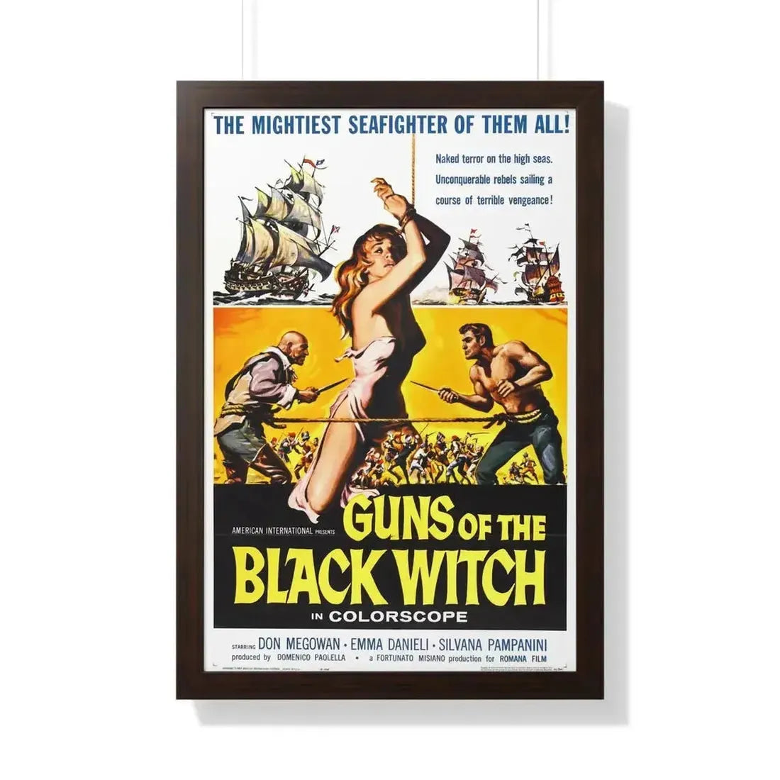 GUNS OF THE BLACK WITCH 1961 - Framed Movie Poster - The Sticker Space