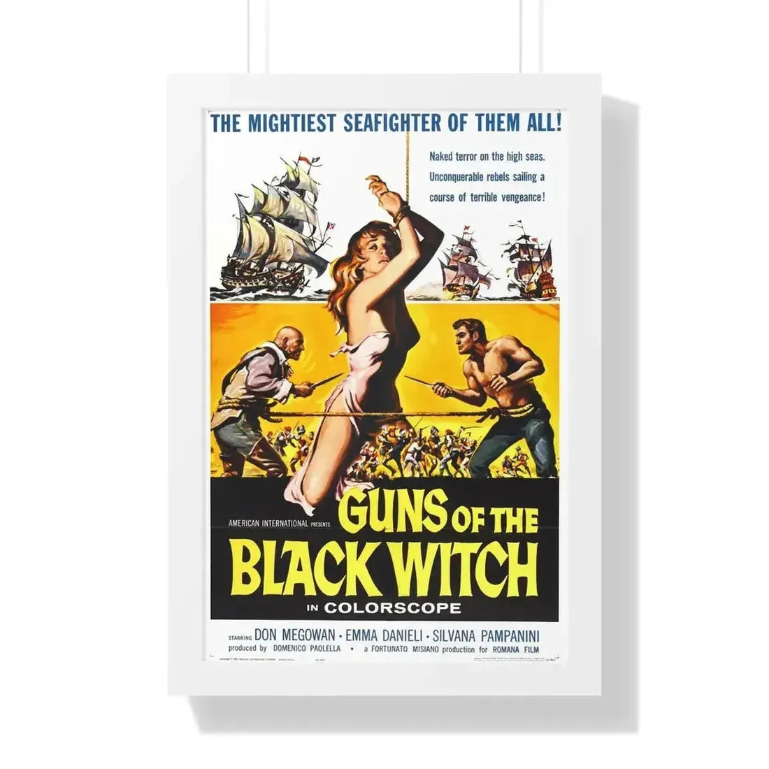 GUNS OF THE BLACK WITCH 1961 - Framed Movie Poster - The Sticker Space