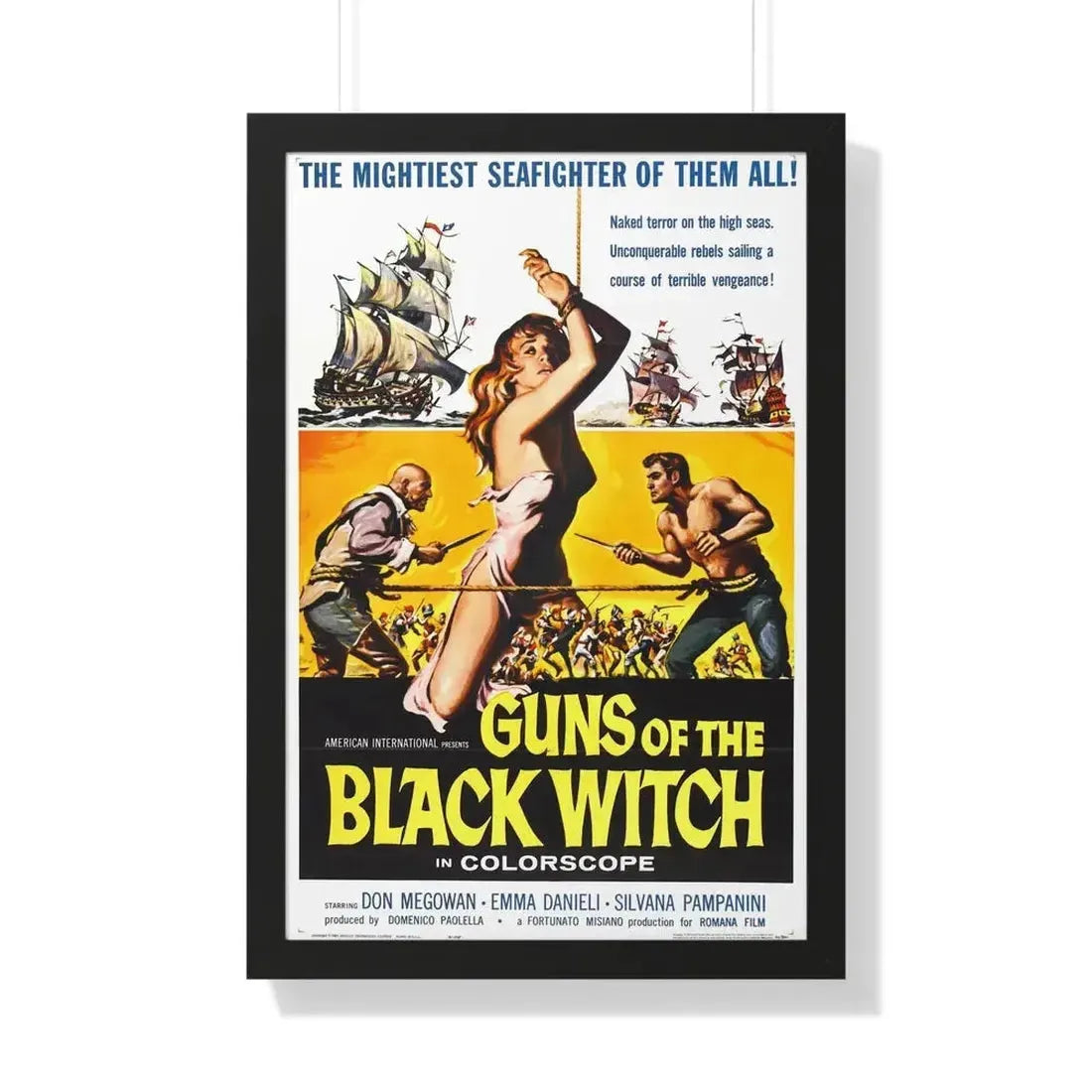 GUNS OF THE BLACK WITCH 1961 - Framed Movie Poster - The Sticker Space
