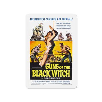 GUNS OF THE BLACK WITCH 1961 Movie Poster - Die-Cut Magnet-3" x 3"-The Sticker Space