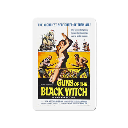 GUNS OF THE BLACK WITCH 1961 Movie Poster - Die-Cut Magnet-4" x 4"-The Sticker Space