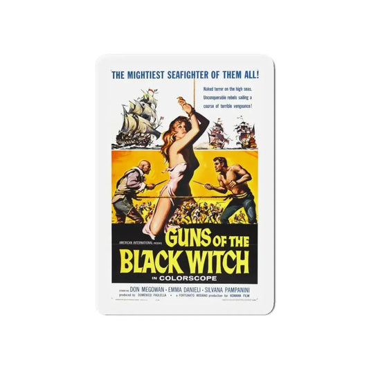 GUNS OF THE BLACK WITCH 1961 Movie Poster - Refrigerator Magnet 6 Inch - The Sticker Space