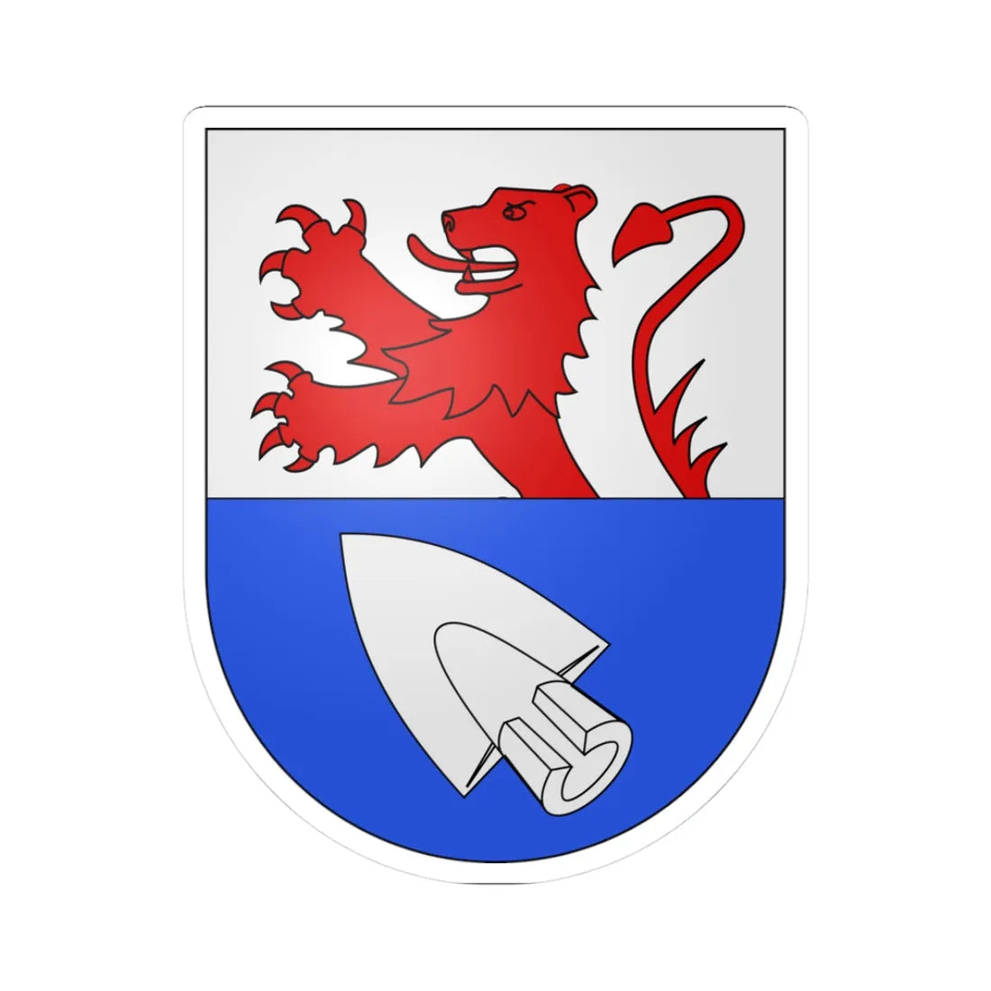 Gurmels-coat of arms (Switzerland) (Coat of Arms) STICKER Vinyl Kiss-Cut Decal 3 Inch White - The Sticker Space