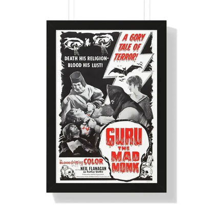 GURU THE MAD MONK 1970 - Framed Movie Poster - The Sticker Space