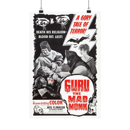 GURU THE MAD MONK 1970 - Paper Movie Poster-12″ x 18″-The Sticker Space