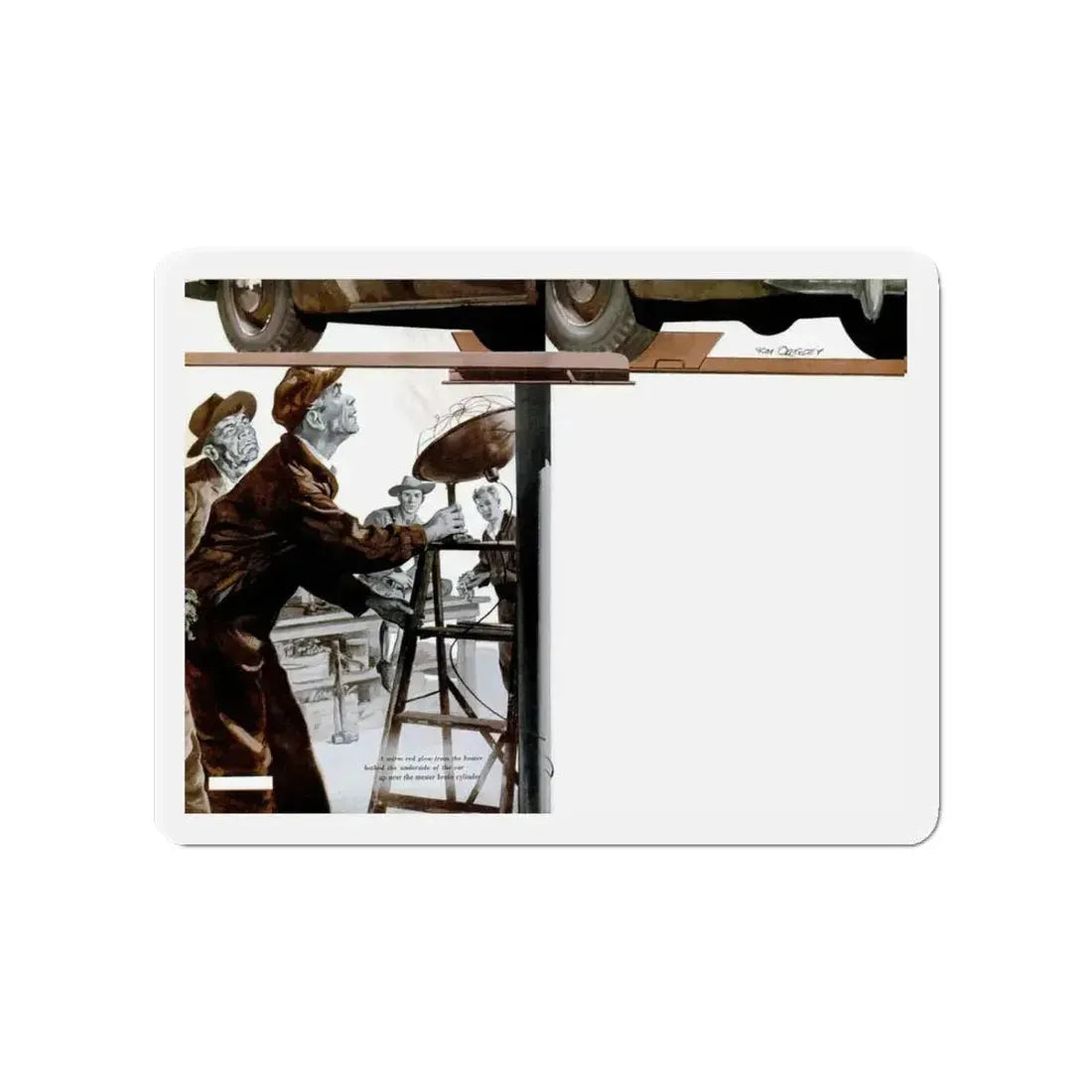 Gus and the Bewitched Brakes, Popular Science, May 1950 (Magazine Illustration) Refrigerator Magnet 4 Inch Die-Cut - The Sticker Space