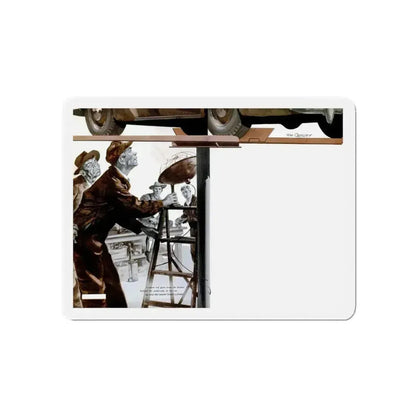 Gus and the Bewitched Brakes, Popular Science, May 1950 (Magazine Illustration) Refrigerator Magnet 5 Inch Die-Cut - The Sticker Space