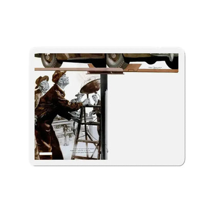 Gus and the Bewitched Brakes, Popular Science, May 1950 (Magazine Illustration) Refrigerator Magnet - The Sticker Space