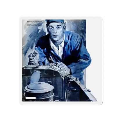 Gus Fixes the Local Scrooge, Popular Science, December 1950 (Magazine Illustration) Refrigerator Magnet - The Sticker Space