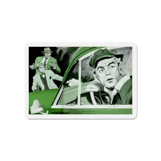 Gus Gets the Pitch, Popular Science, October 1952 (Magazine Illustration) Refrigerator Magnet 6 Inch Die-Cut - The Sticker Space