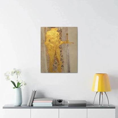 Gustav Klimt (1862-1918) Beethoven Frieze%3a The Golden Knight - 1901 - Canvas Wall Art - The Sticker Space