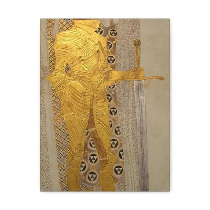 Gustav Klimt (1862-1918) Beethoven Frieze%3a The Golden Knight - 1901 - Canvas Wall Art - The Sticker Space