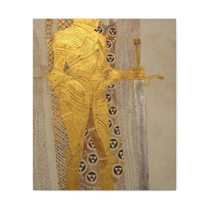 Gustav Klimt (1862-1918) Beethoven Frieze%3a The Golden Knight - 1901 - Canvas Wall Art - The Sticker Space
