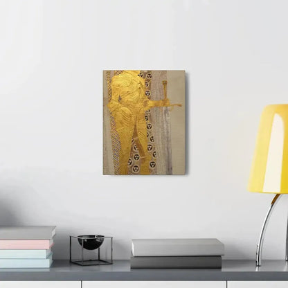 Gustav Klimt (1862-1918) Beethoven Frieze%3a The Golden Knight - 1901 - Canvas Wall Art - The Sticker Space