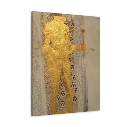 Gustav Klimt (1862-1918) Beethoven Frieze%3a The Golden Knight - 1901 - Canvas Wall Art - The Sticker Space