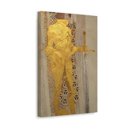 Gustav Klimt (1862-1918) Beethoven Frieze%3a The Golden Knight - 1901 - Canvas Wall Art - The Sticker Space