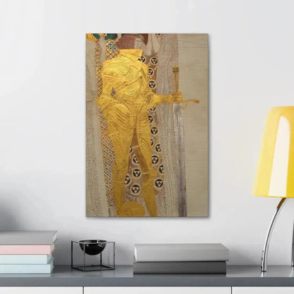 Gustav Klimt (1862-1918) Beethoven Frieze%3a The Golden Knight - 1901 - Canvas Wall Art - The Sticker Space