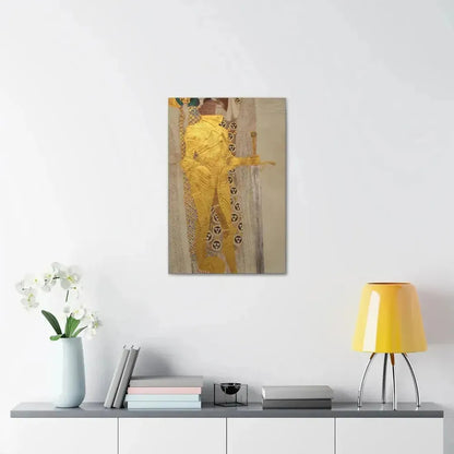 Gustav Klimt (1862-1918) Beethoven Frieze%3a The Golden Knight - 1901 - Canvas Wall Art - The Sticker Space