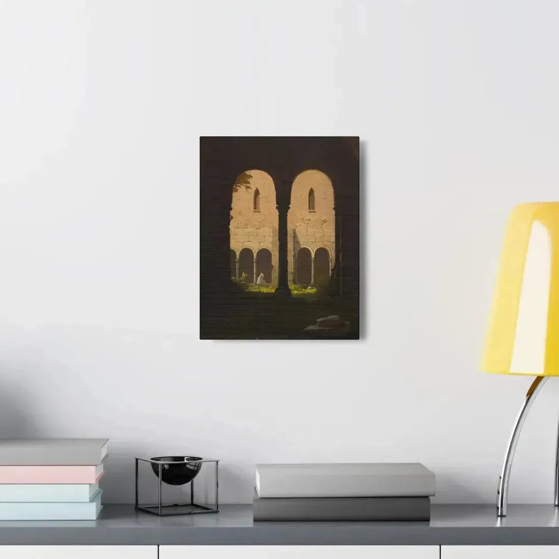 Gustav von Haugk (1804-1861) Blick durch einen Klostergang 1850 - Canvas Wall Art - The Sticker Space